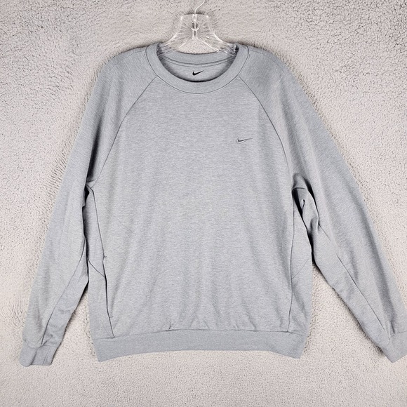 Nike UV Performance Sweatshirt Mens Large Gray Dri-Fit Long Sleeve FZ0971-065 - Picture 1 of 12